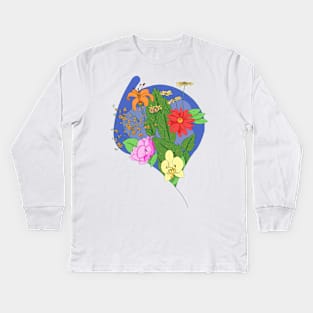 Bouquet of Flowers Kids Long Sleeve T-Shirt